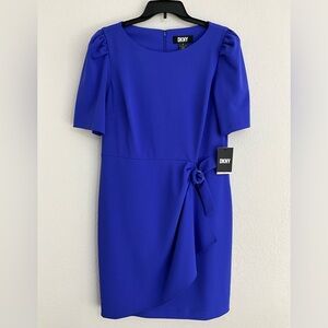 DKNY Royal Blue Cobalt Blue Sheath Dress Size 14